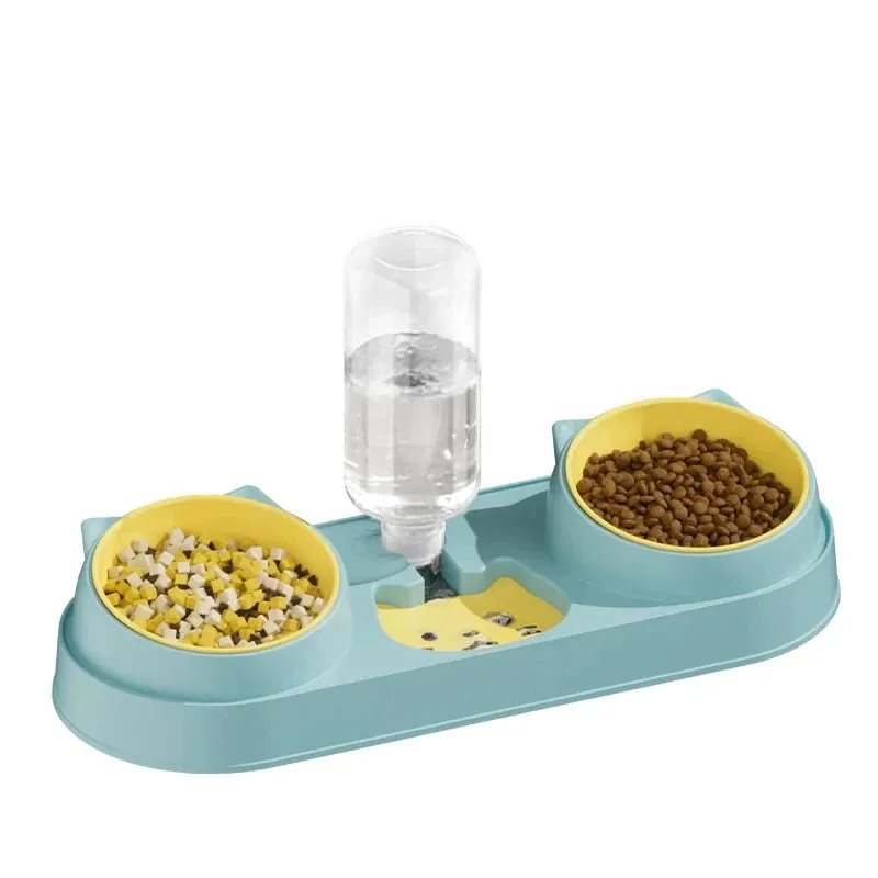 3-in-1 Cat Feeding Station with Automatic Water Dispenser