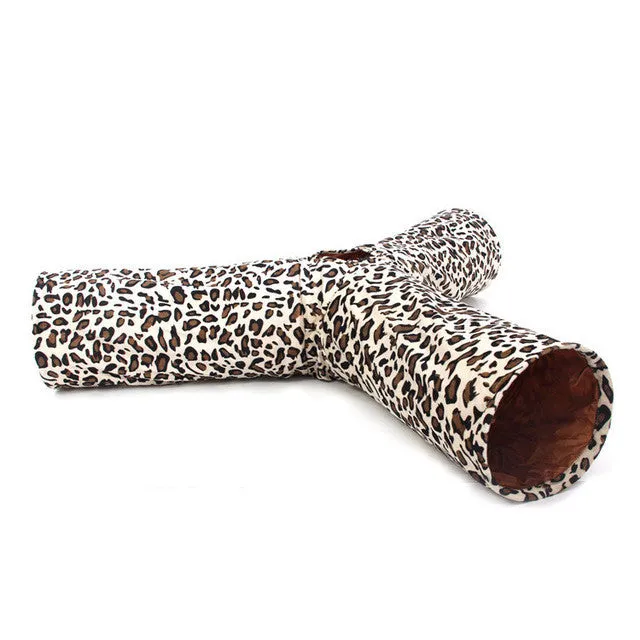 3 Ways Cat Tunnel Extra large And Extra long Leopard Print Crinkly  50