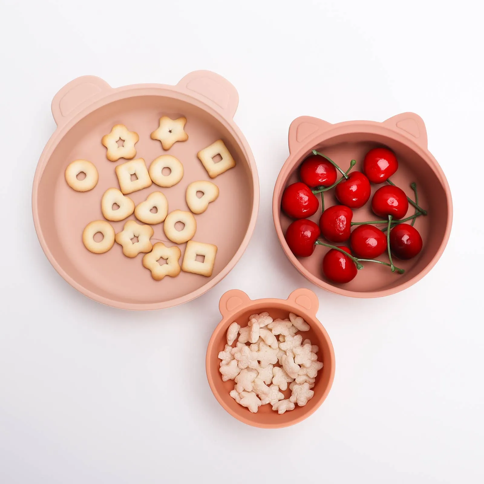 (3pc) Stackable Snack Bowl Set (Terracotta-Blush)