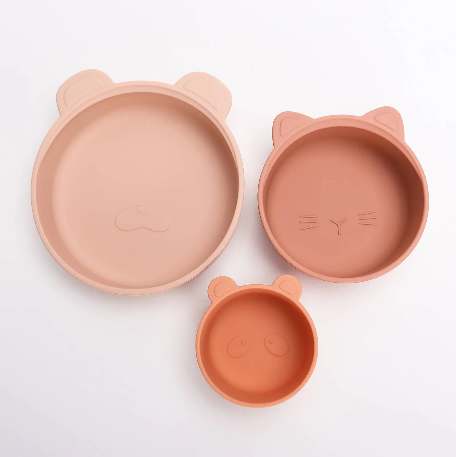 (3pc) Stackable Snack Bowl Set (Terracotta-Blush)