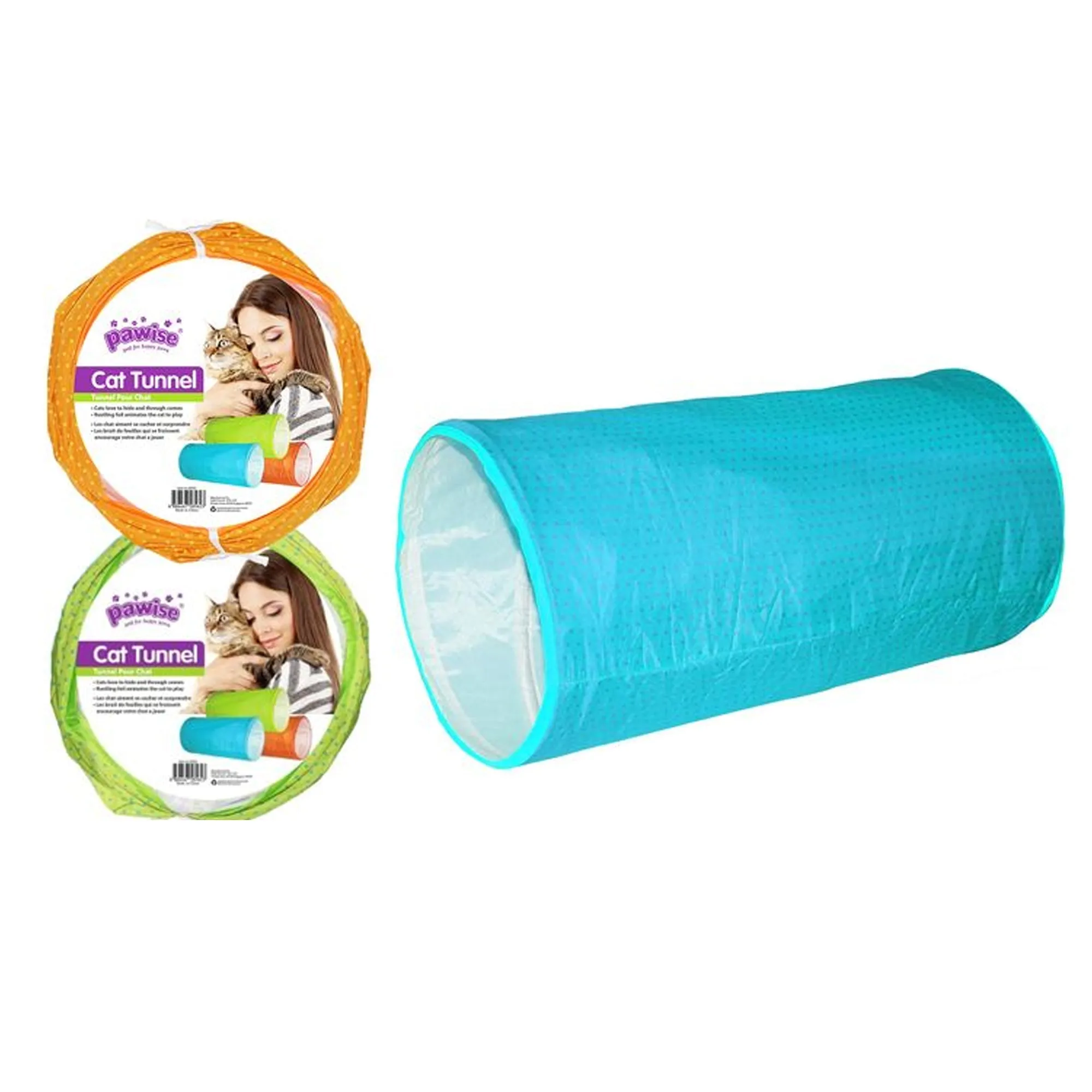 3pcs Cat Tunnel Pet Tube Folding Long 50x25cm Colourful Extra Large Big Colour