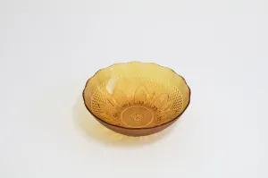 Amber Glass Deco Bowl