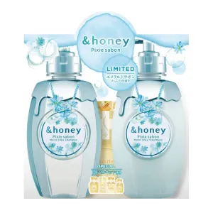 &HONEY Pixie Savon Moist Silky Shampoo Conditioner Set 日本&HONEY 皂香限定深层修护洗护发套装 440ml