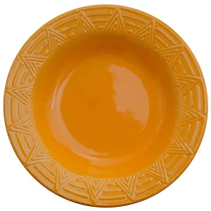 Aztec Orange Rimmed Soup Bowl - Set of 4