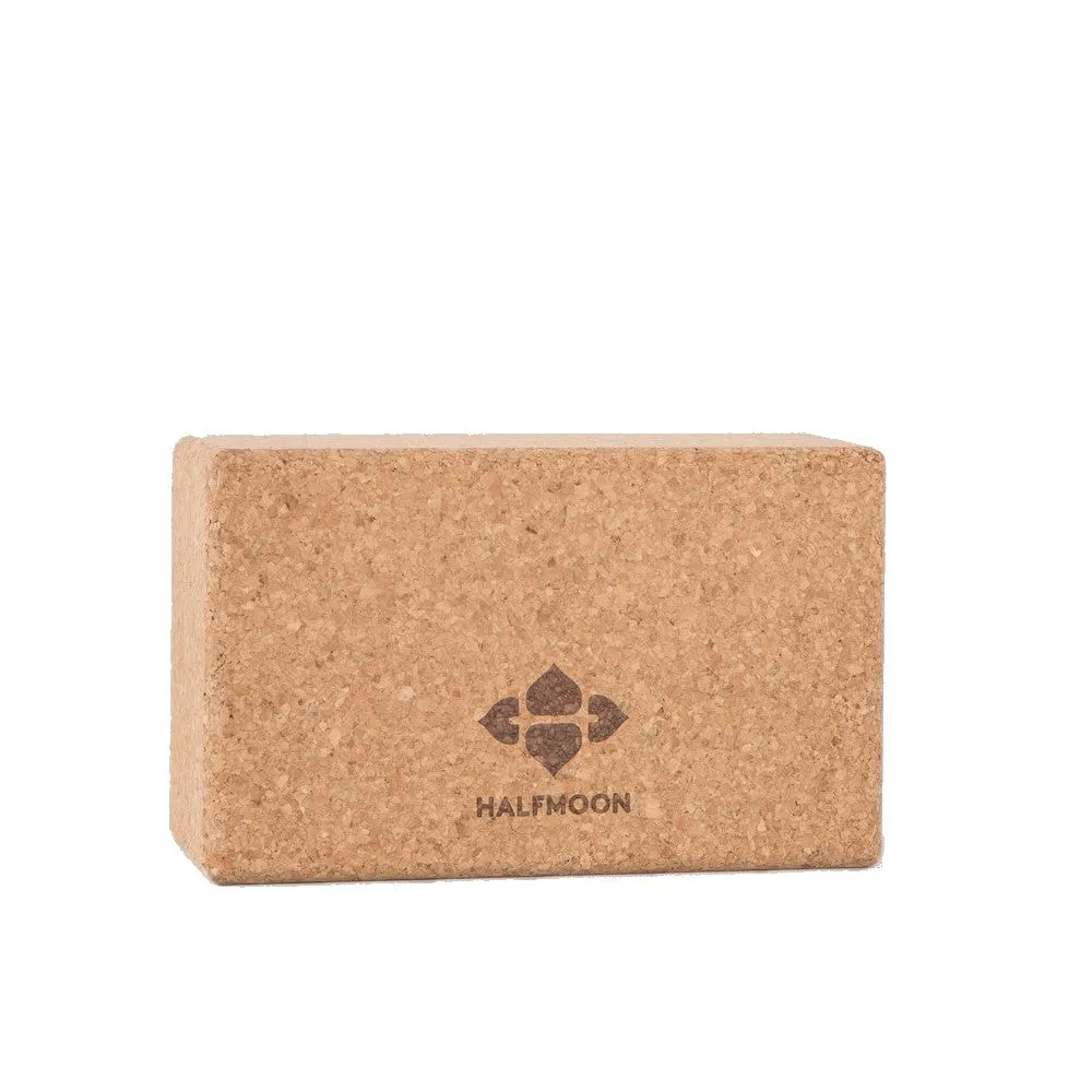 b, halfmoon - Natural Cork Yoga Block