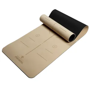 Beige Alignment Yoga Mat