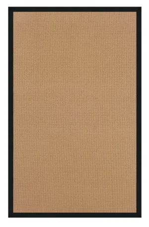 Benzara 12 x 2.5 Feet Hand Finish Wool Rug with Action Backing, Brown and Black