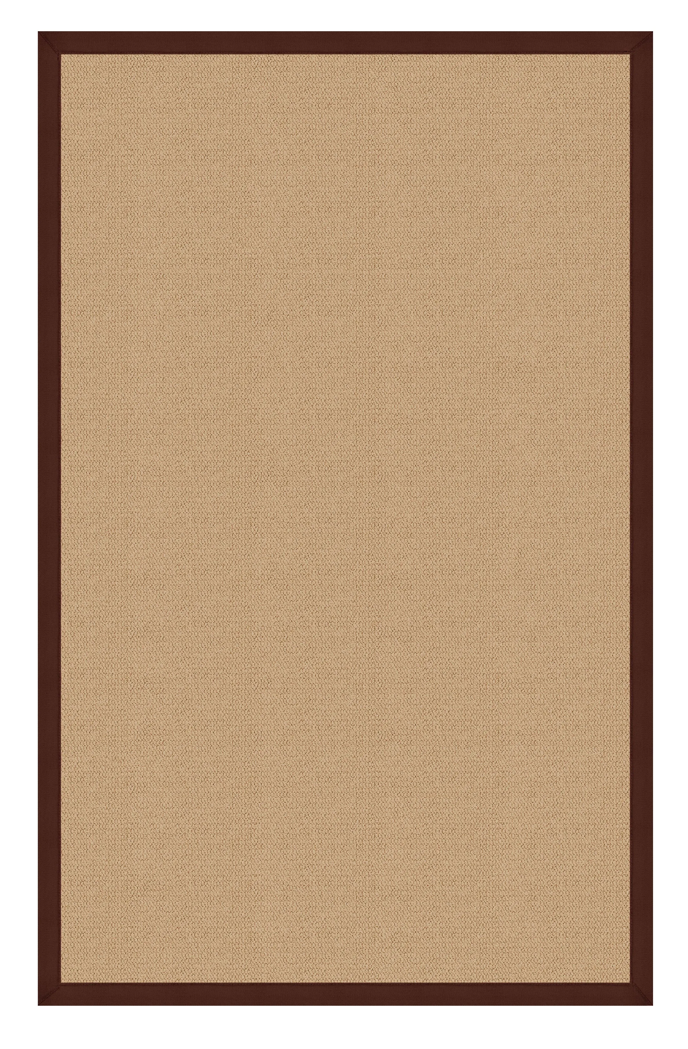 Benzara 2.83 x 1.83 Feet Hand Finish Wool Rug with Action Backing, Beige and Brown