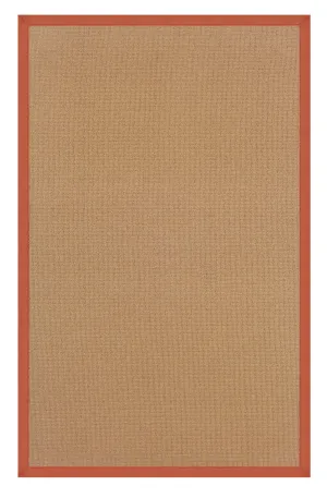 Benzara 2.83 x 1.83 Feet Hand Finish Wool Rug with Latex Bottom Layer, Brown and Orange