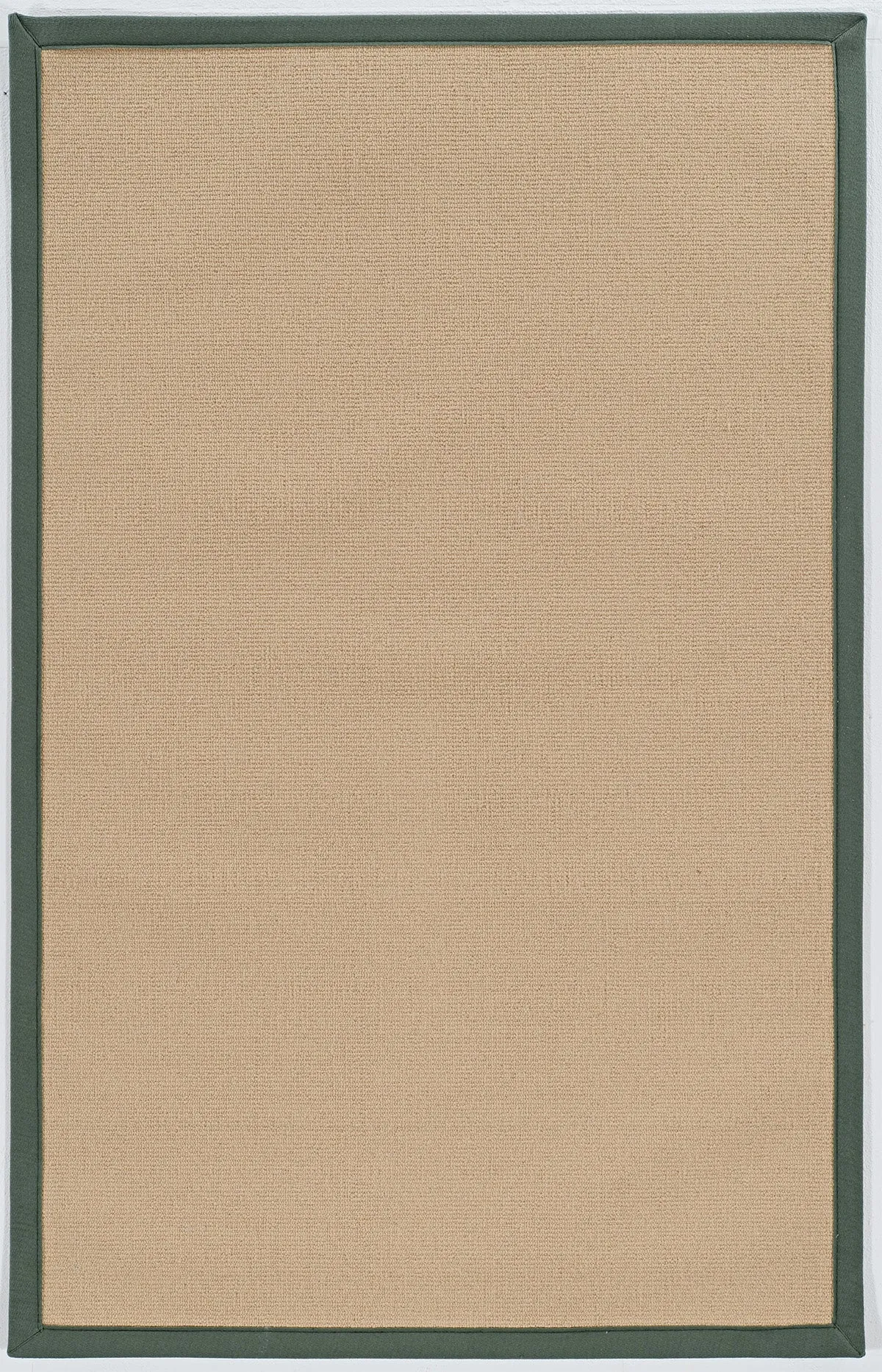 Benzara 2.83 x 1.83 Machine Tufted Wool Rug with Action Backing, Beige and Green