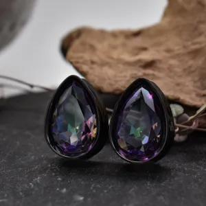 Black Teardrop Crystal Tunnels