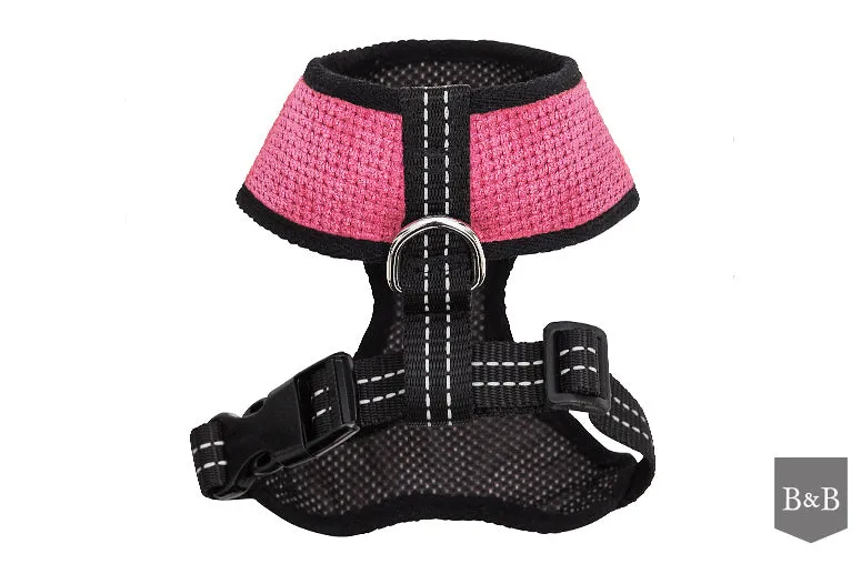 Bowl and Bone Candy Pink Dog Harness And Lead Set