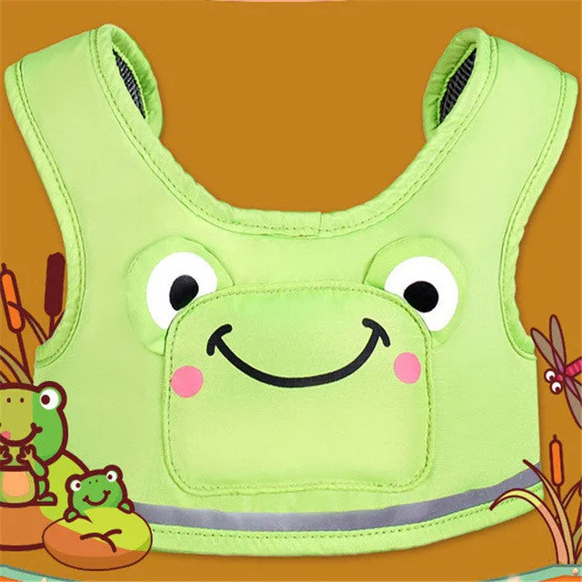 brand Baby Cartoon Breathable Vest Harness Toddler Anti-lost Belt child safety Learning walking Assistant Bibi Voice Belt