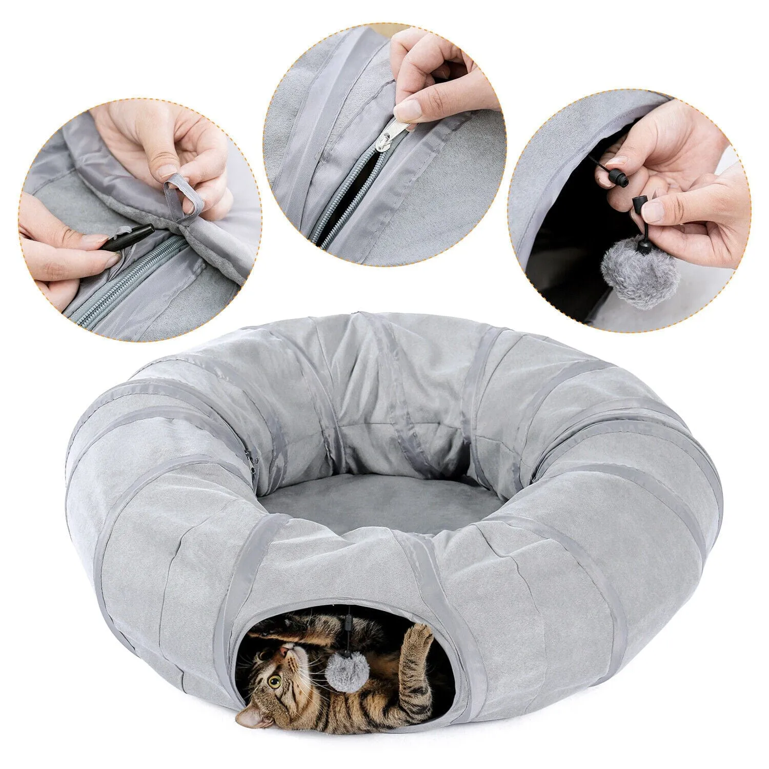 Collapsible Round Cat Tunnel