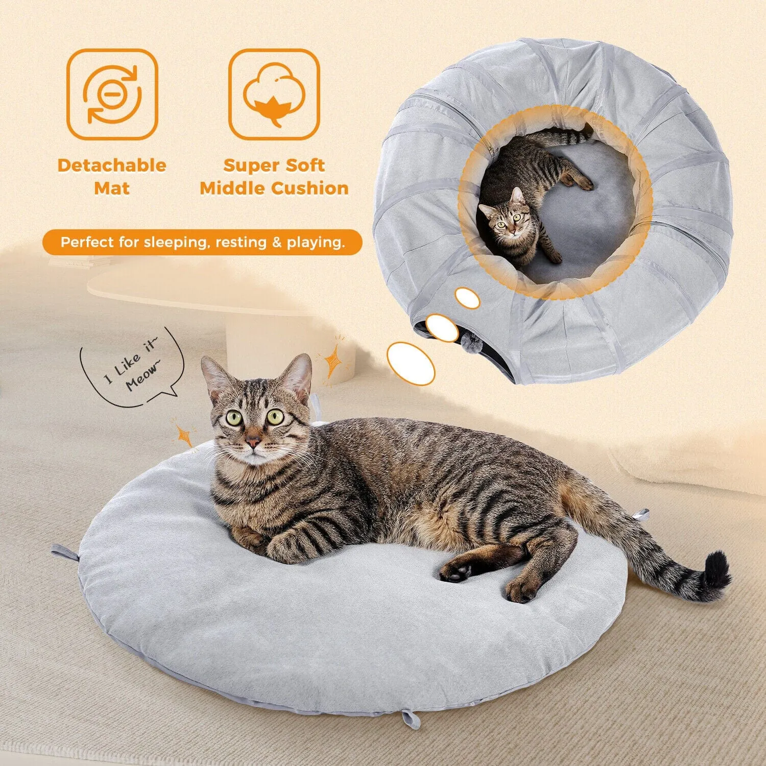 Collapsible Round Cat Tunnel