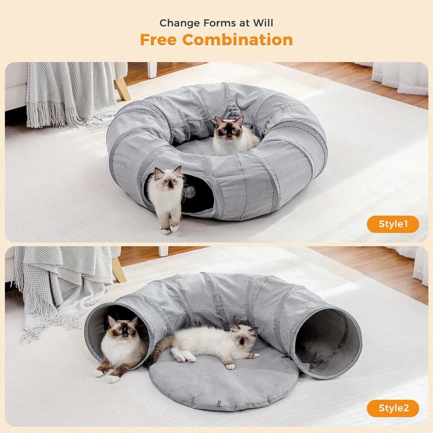 Collapsible Round Cat Tunnel