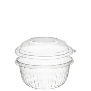 Dart PET16BCD PresentaBowls 16 oz. Clear Plastic Bowl with Dome Lid (252/CS)