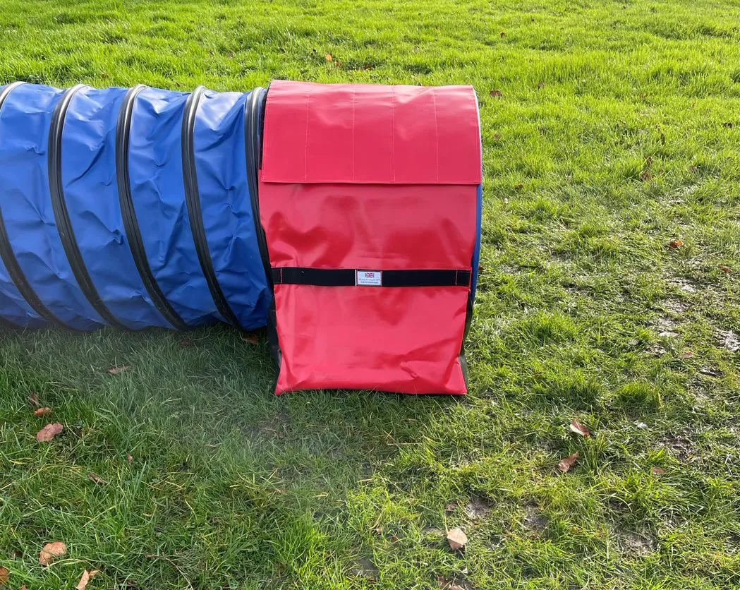 Dog Agility Tunnel Sandbag Adjustable 60cm - 80cm Diameter Tunnels Indoor Outdoor UV PVC Various Colours 490mm Material Width Connects Underneath