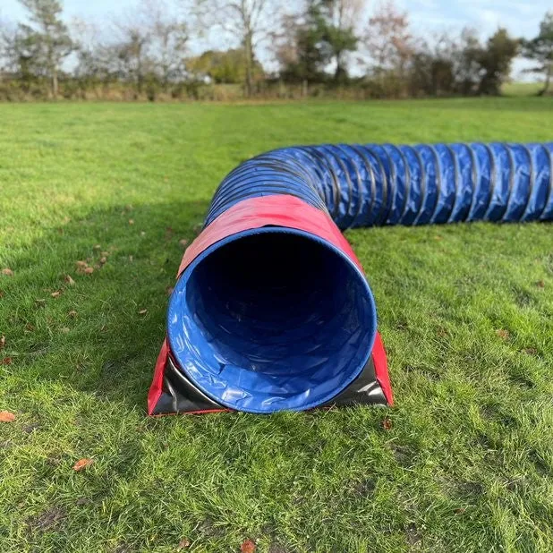 Dog Agility Tunnel Sandbag Adjustable 60cm - 80cm Diameter Tunnels Indoor Outdoor UV PVC Various Colours 490mm Material Width Connects Underneath