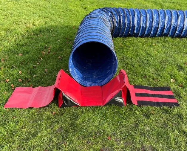 Dog Agility Tunnel Sandbag Adjustable 60cm - 80cm Diameter Tunnels Indoor Outdoor UV PVC Various Colours 490mm Material Width Connects Underneath