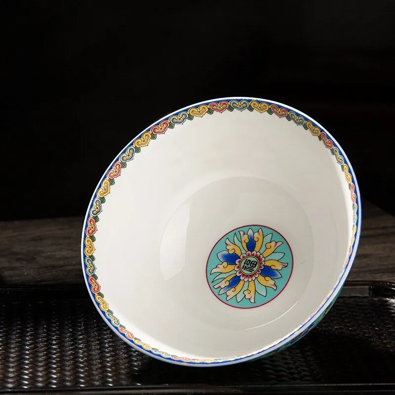 Enameled High-Foot Noodle Bowl