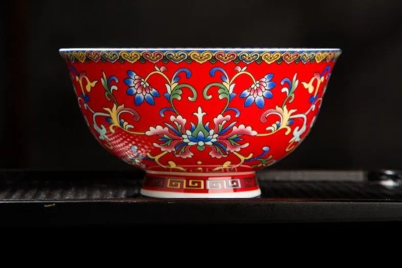 Enameled High-Foot Noodle Bowl