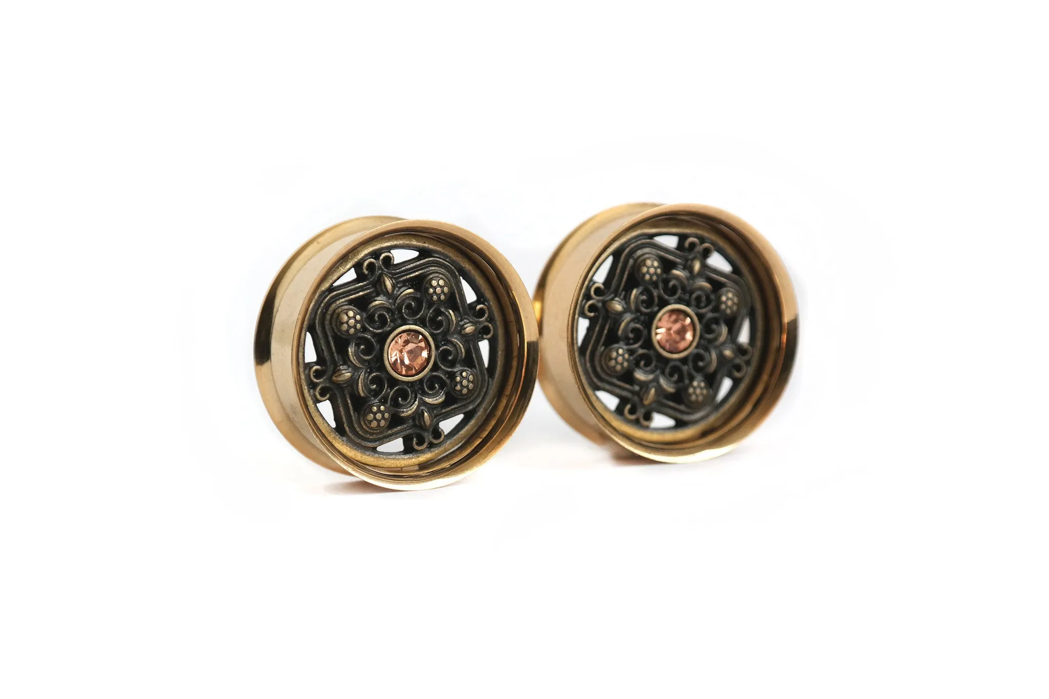 Golden Brass Inlay Tunnels