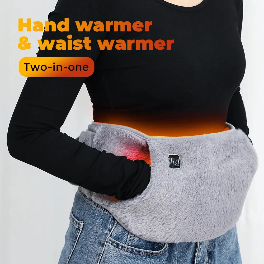 Graphene Electric Heated Waist Warmer - USB Charging Hand Warmer for Cold-Proof Uterus Protection