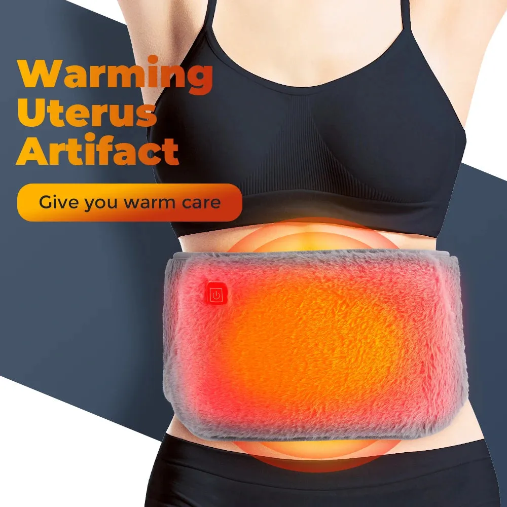 Graphene Electric Heated Waist Warmer - USB Charging Hand Warmer for Cold-Proof Uterus Protection