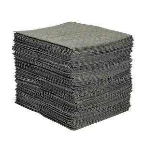 Gray Spunbound Fine Fiber Universal Lightweight Absorbent Pads, 15" x 18"