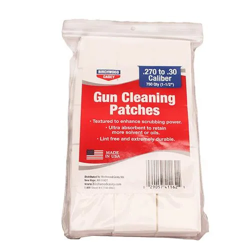 Gun Cleaning Patches - 1 1-2" Square .26-.30 Caliber (Per 750)