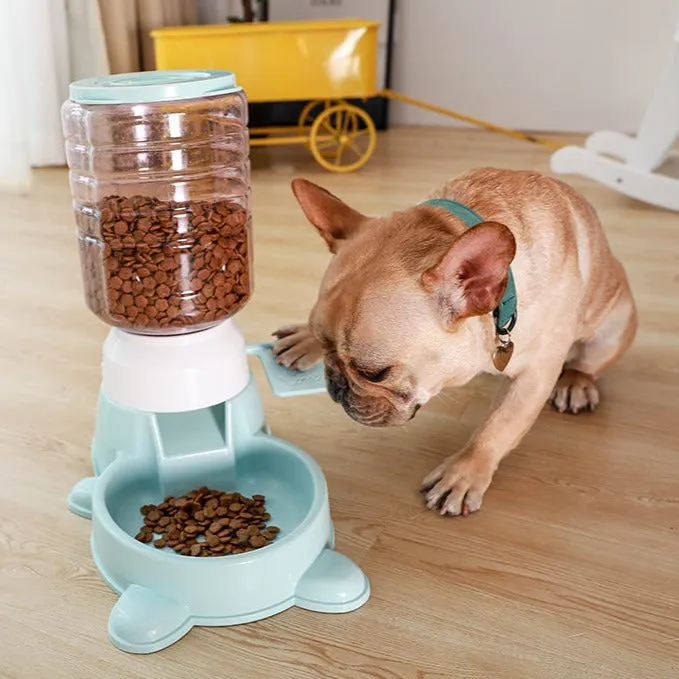 Interactive Push Type Pet Feeder