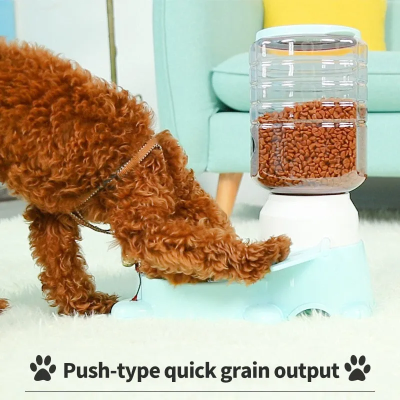 Interactive Push Type Pet Feeder