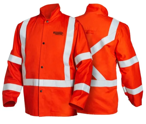 Lincoln High Visibility FR Welding Jacket w/ Reflective Stripes K4692