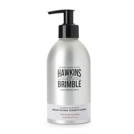 Men's moisturizing conditioner, 300 ml - reusable Eco-Friendly, Smooths Frizzy Hair, Hawkins & Brimble