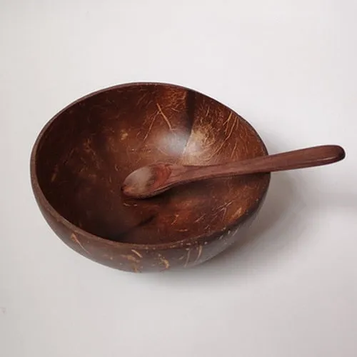 Natural Coconut Wood Bowls   Spoons