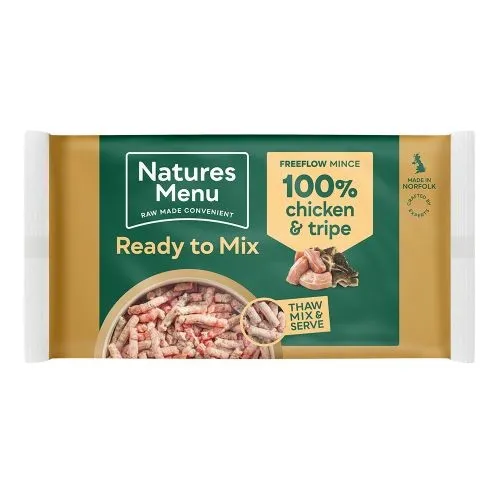 Natures Menu Ready to Mix Free Flow Raw Dog Food with Chicken and Tripe 2kg