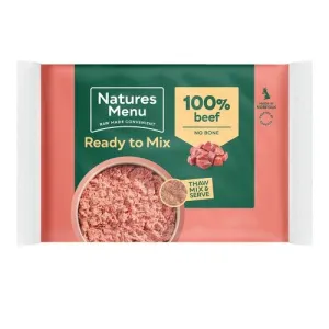 Natures Menu Ready to Mix Minced Raw Dog Food with Beef 12 x 400g