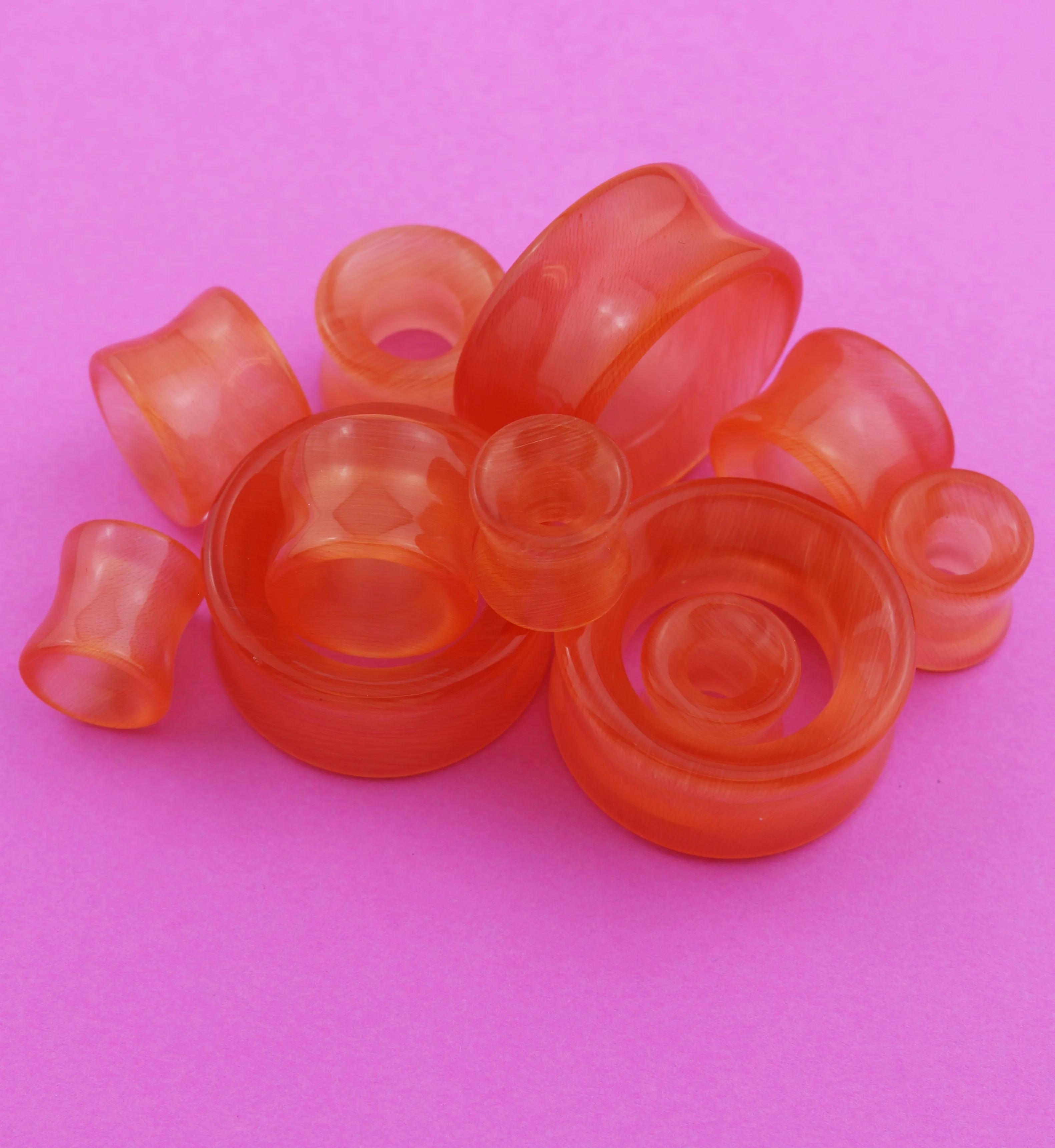 Orange Cat's Eye Glass Tunnels