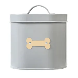 Park Life Designs Cheshire Oval Pet Treat Canister Grey