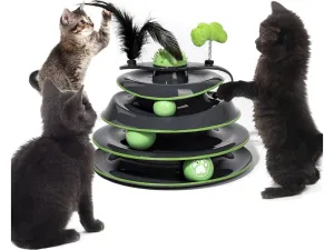 PLAY TOWER Castle Cat Toy Black and green