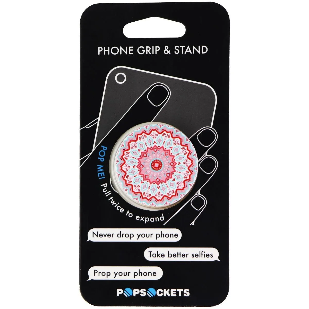 Popsockets Collapsible Phone Grip & Stand for Smartphones - Aztec Mandala Red