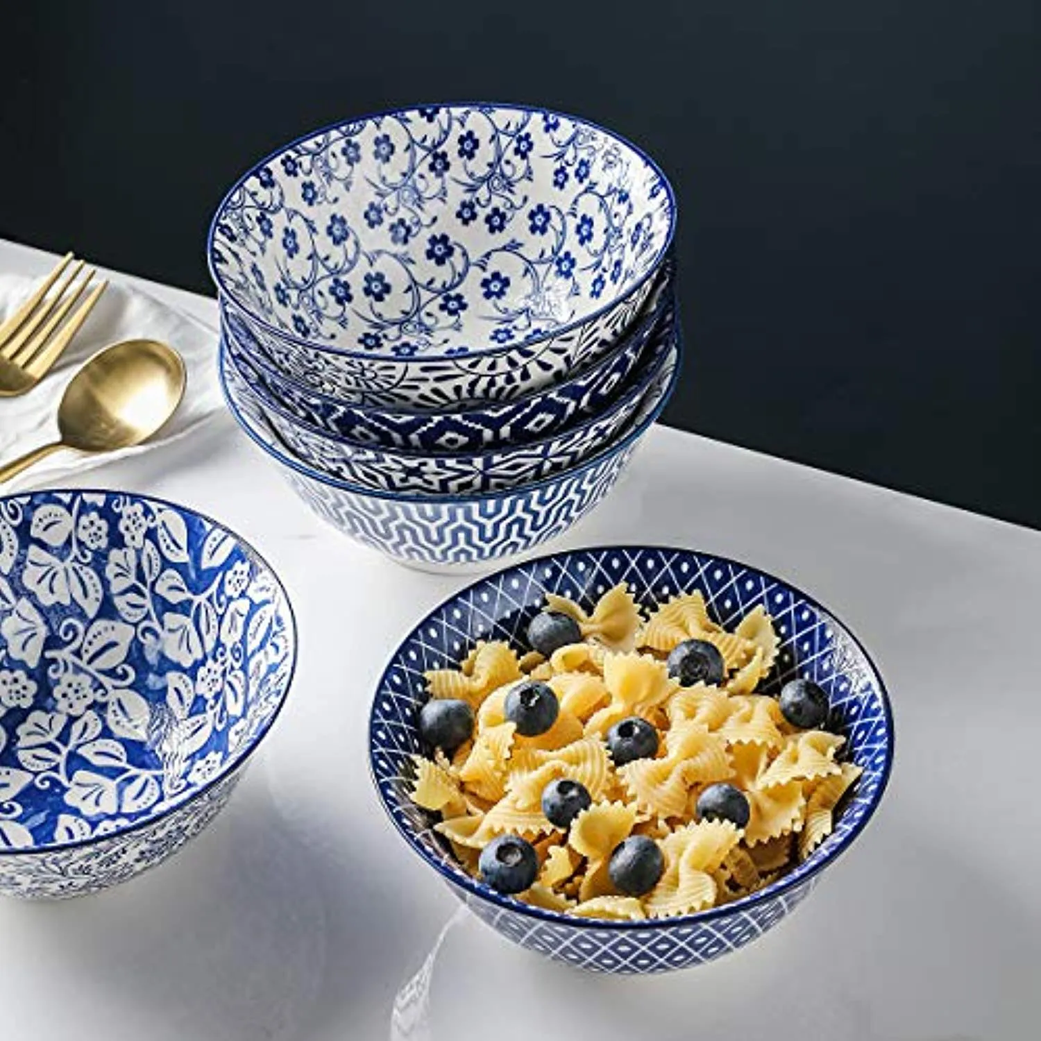 Porcelain Bowls Set - Set of 6, ceramic bowls Gift Pack