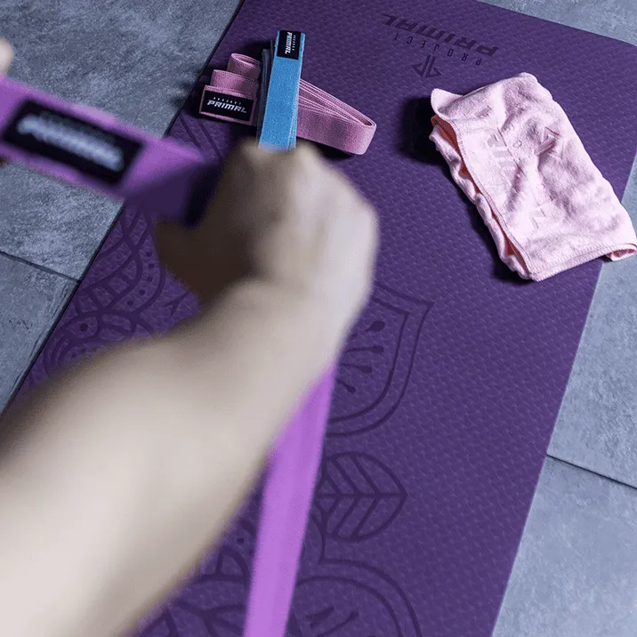 Purple Alignment Yoga Mat