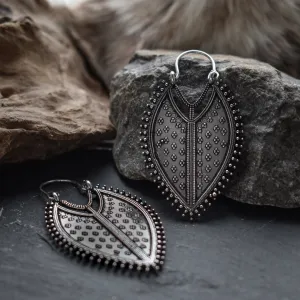 Silver Shield Earrings