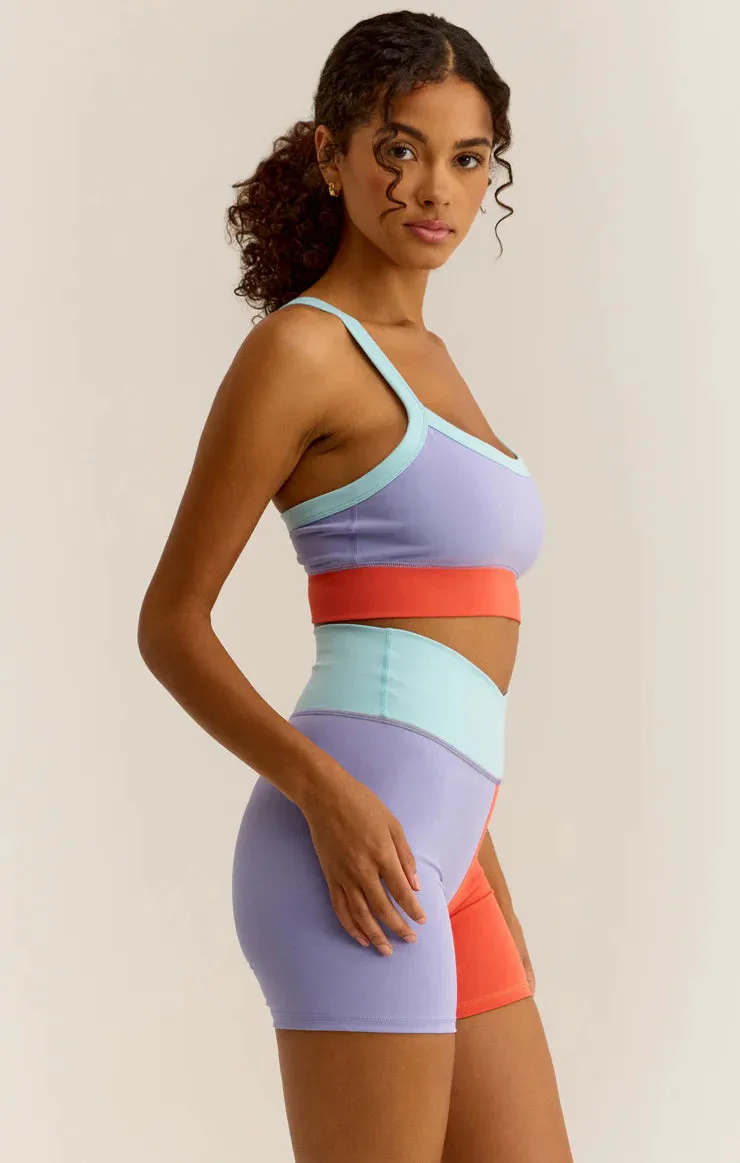 Spot On Color Block Bra - Cosmic Sky [Z Supply]