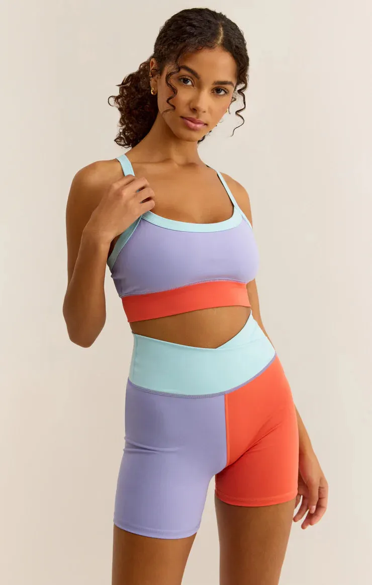 Spot On Color Block Bra - Cosmic Sky [Z Supply]