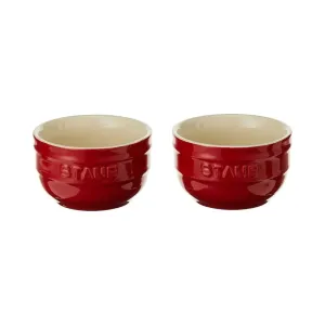 Staub 1004593 Stoneware 2pc Prep Bowl Set, Cherry