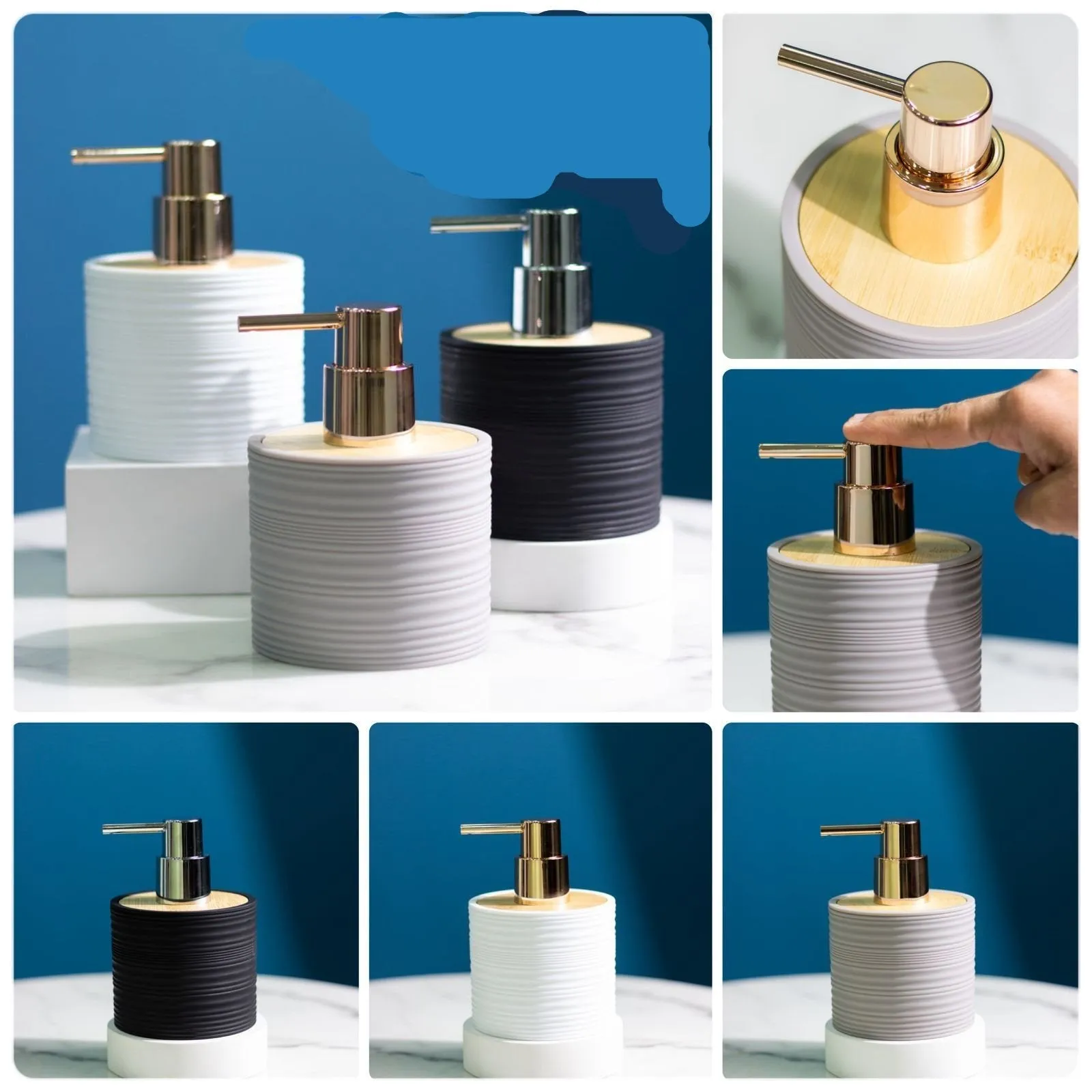 Stylish Matte Finish Round Shape Soap Dispensers (1PC) By-APT