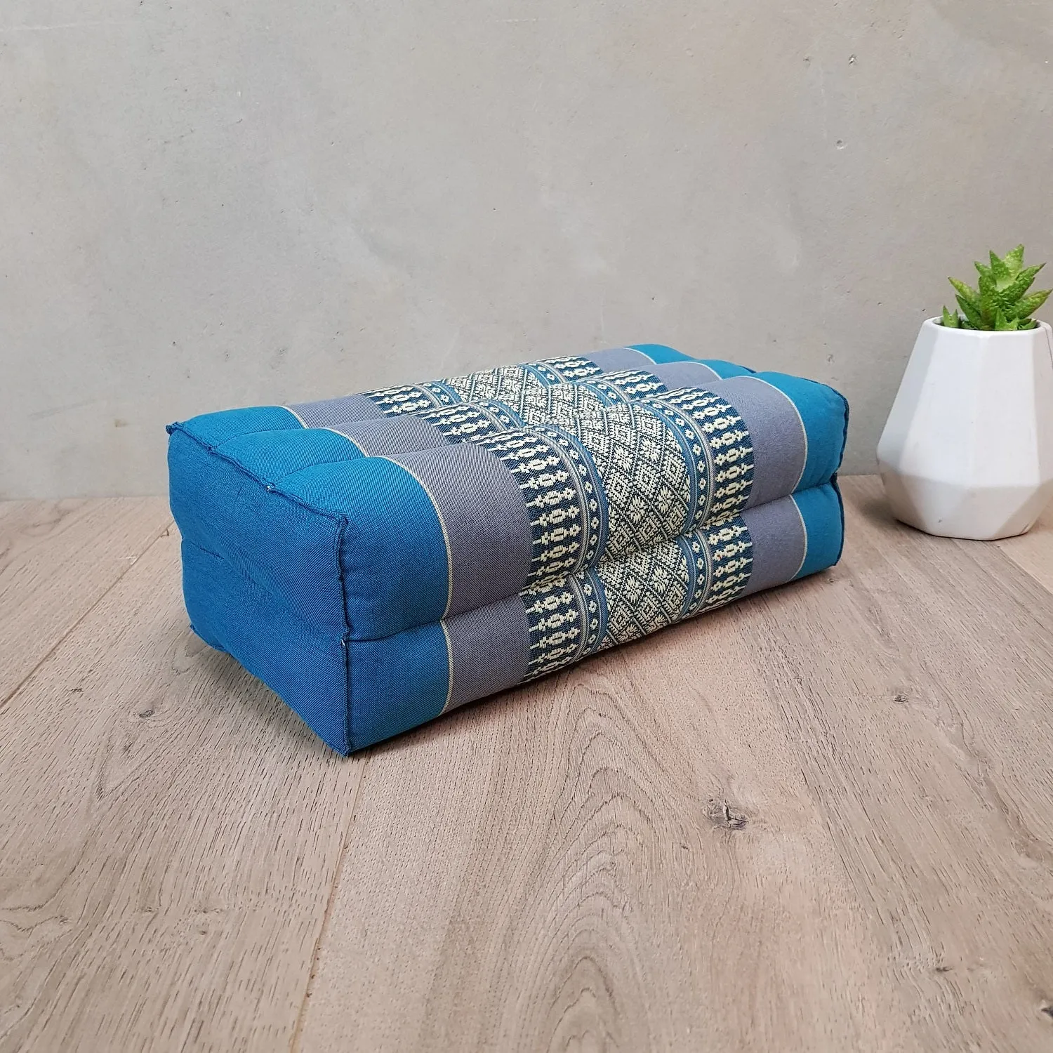 Thai kapok cushion Meditation Cushion   Seating Block Set BlueFoldable Meditation Cushion   Seating Block Set